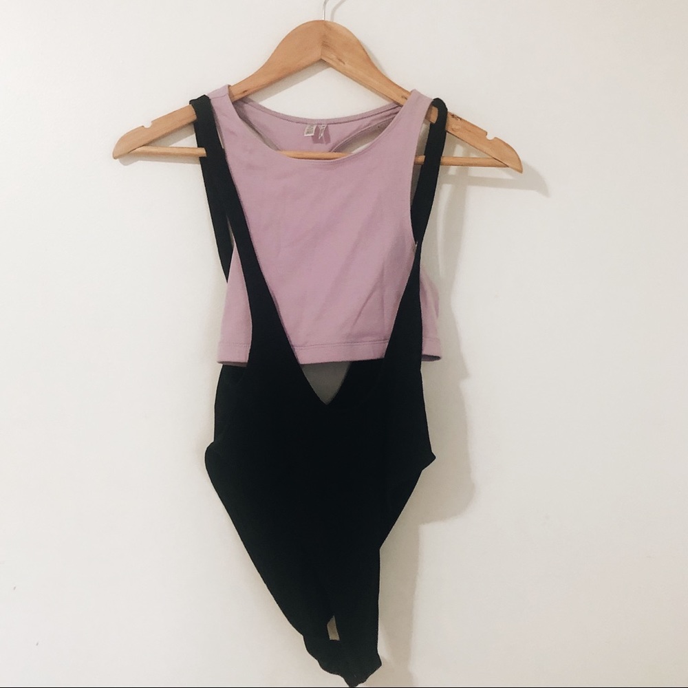 RACERBACK TWO TONE BODYSUIT